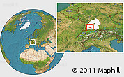 Satellite Location Map of Schwarzwald-Baar-Kreis, highlighted grandparent region