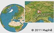 Satellite Location Map of Schwarzwald-Baar-Kreis, highlighted parent region
