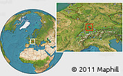 Satellite Location Map of Schwarzwald-Baar-Kreis