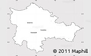 Silver Style Simple Map of Freudenstadt, cropped outside