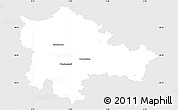 Silver Style Simple Map of Freudenstadt, single color outside