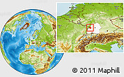 Physical Location Map of Rastatt, highlighted grandparent region