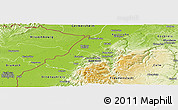 Physical Panoramic Map of Rastatt