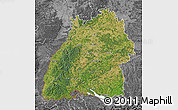 Satellite Map of Baden-Württemberg, desaturated