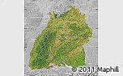 Satellite Map of Baden-Württemberg, lighten, desaturated