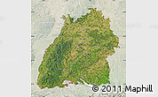 Satellite Map of Baden-Württemberg, lighten