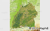 Satellite Map of Baden-Württemberg, physical outside