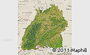 Satellite Map of Baden-Württemberg, shaded relief outside