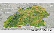 Satellite Panoramic Map of Baden-Württemberg, lighten, semi-desaturated