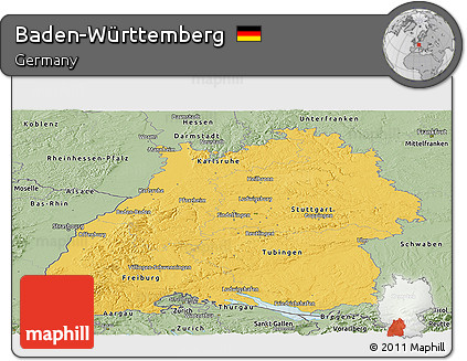Savanna Style Panoramic Map of Baden-Württemberg