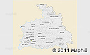 Classic Style 3D Map of Stuttgart, single color outside