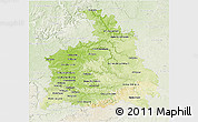 Physical 3D Map of Stuttgart, lighten