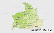 Physical 3D Map of Stuttgart, single color outside