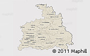 Shaded Relief 3D Map of Stuttgart, cropped outside