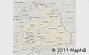 Shaded Relief 3D Map of Stuttgart, semi-desaturated