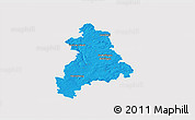 Political 3D Map of Böblingen, single color outside