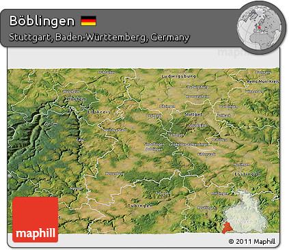 Satellite 3D Map of Böblingen
