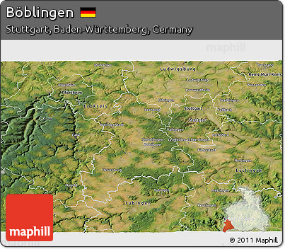 Satellite 3D Map of Böblingen
