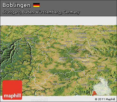 Satellite 3D Map of Böblingen