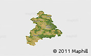 Satellite 3D Map of Böblingen, single color outside