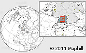 Blank Location Map of Böblingen, highlighted country, highlighted grandparent region