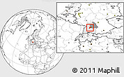 Blank Location Map of Böblingen, highlighted parent region, highlighted grandparent region