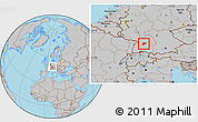 Gray Location Map of Böblingen