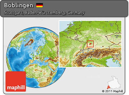 Physical Location Map of Böblingen