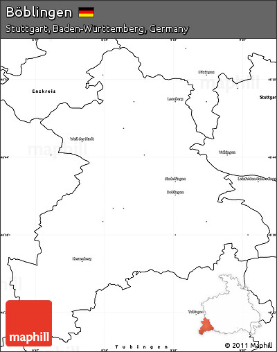 Blank Simple Map of Böblingen