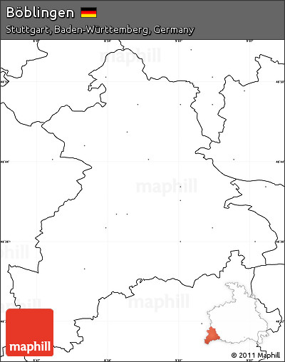 Blank Simple Map of Böblingen, no labels