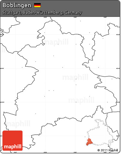 Blank Simple Map of Böblingen, no labels