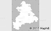 Gray Simple Map of Böblingen, single color outside