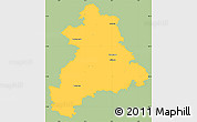 Savanna Style Simple Map of Böblingen, single color outside