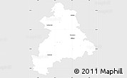 Silver Style Simple Map of Böblingen, single color outside