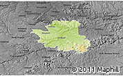 Physical 3D Map of Esslingen, darken, desaturated