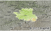 Physical 3D Map of Esslingen, darken, semi-desaturated