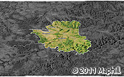 Satellite 3D Map of Esslingen, darken, desaturated