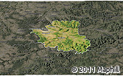 Satellite 3D Map of Esslingen, darken, semi-desaturated