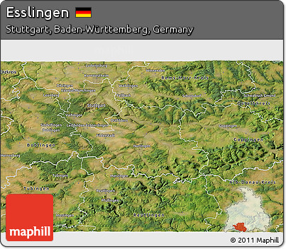 Satellite 3D Map of Esslingen