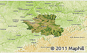 Satellite 3D Map of Esslingen, physical outside