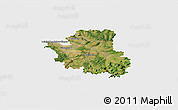 Satellite 3D Map of Esslingen, single color outside