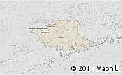 Shaded Relief 3D Map of Esslingen, lighten, desaturated