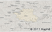 Shaded Relief 3D Map of Esslingen, semi-desaturated