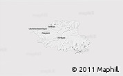 Silver Style 3D Map of Esslingen, single color outside