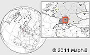 Blank Location Map of Esslingen, highlighted country, highlighted grandparent region