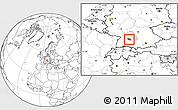 Blank Location Map of Esslingen, highlighted parent region