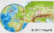 Physical Location Map of Esslingen, highlighted grandparent region