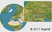 Satellite Location Map of Esslingen