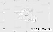 Silver Style Map of Esslingen, single color outside