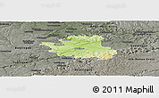 Physical Panoramic Map of Esslingen, darken, semi-desaturated